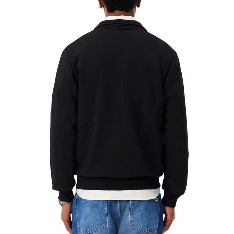 Lacoste Zipped Cotton Fleece Sweatshirt