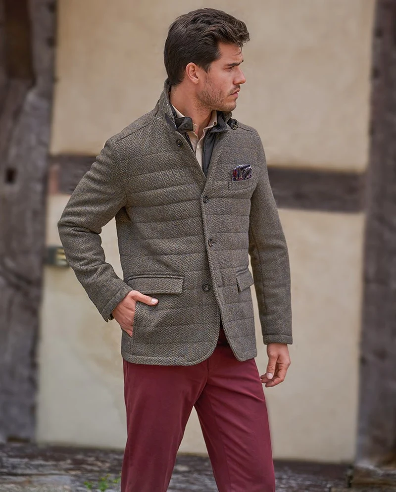 Herren Tweed Jacke "Austria" Jacke in green Hill Tweed
