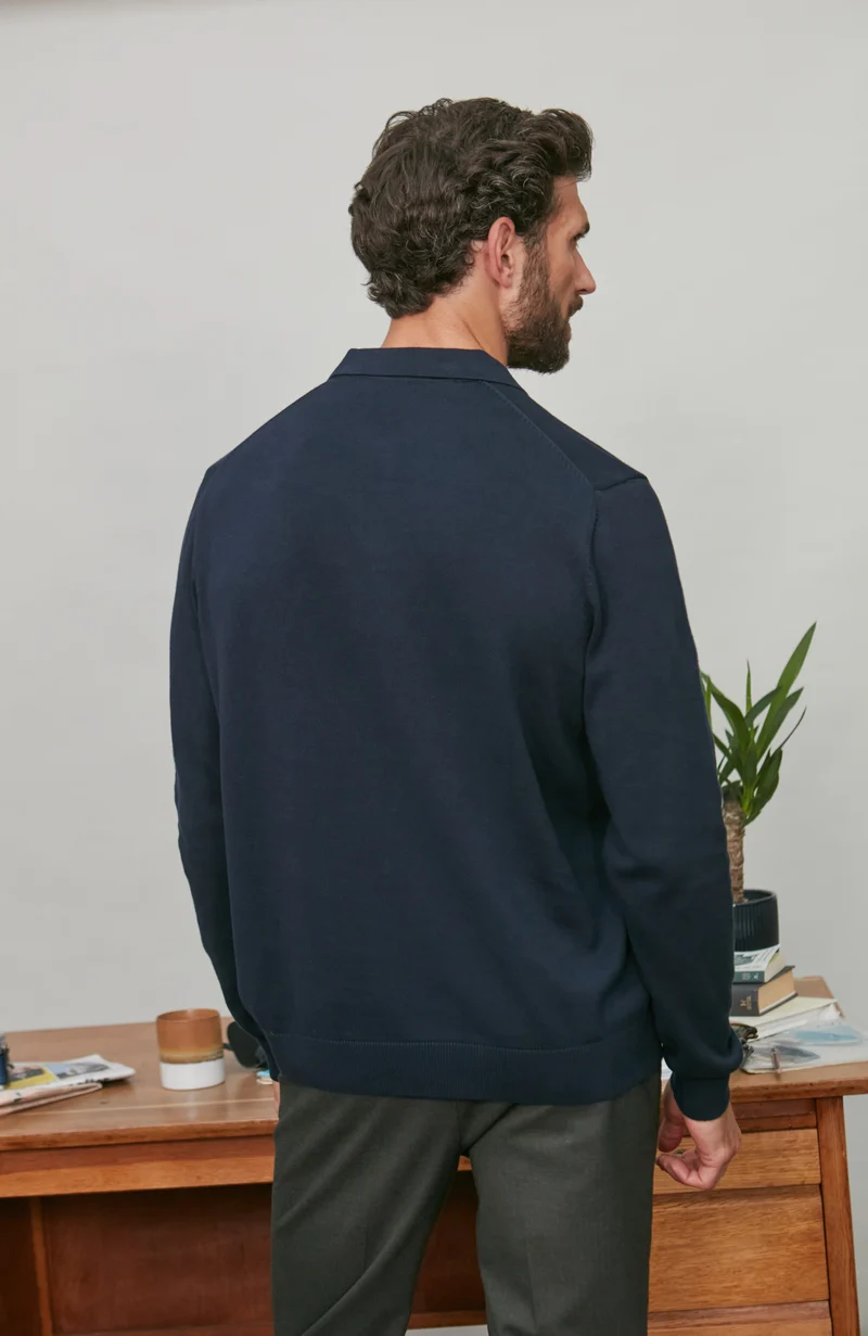 Leichtes Herren-Poloshirt aus 100 % Baumwolle ohne Knöpfe