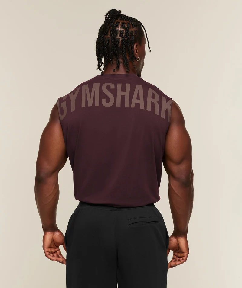 Gymshark Power Cut Off Tank - Cherry Purple