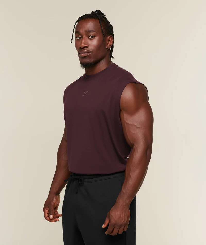 Gymshark Power Cut Off Tank - Cherry Purple