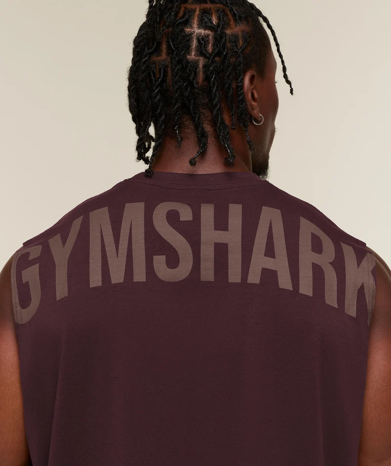 Gymshark Power Cut Off Tank - Cherry Purple
