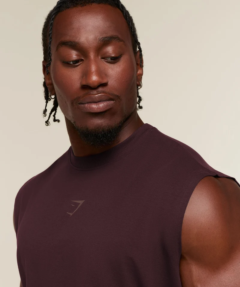 Gymshark Power Cut Off Tank - Cherry Purple
