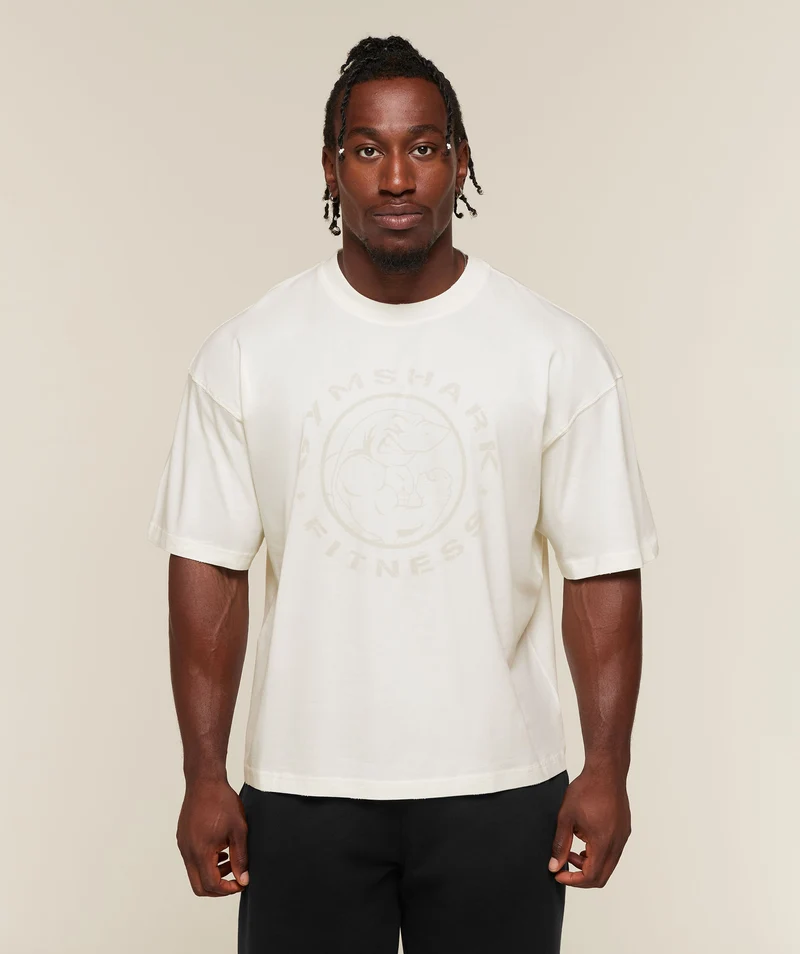 Gymshark Vintage Legacy T-Shirt - Soft White/Wash