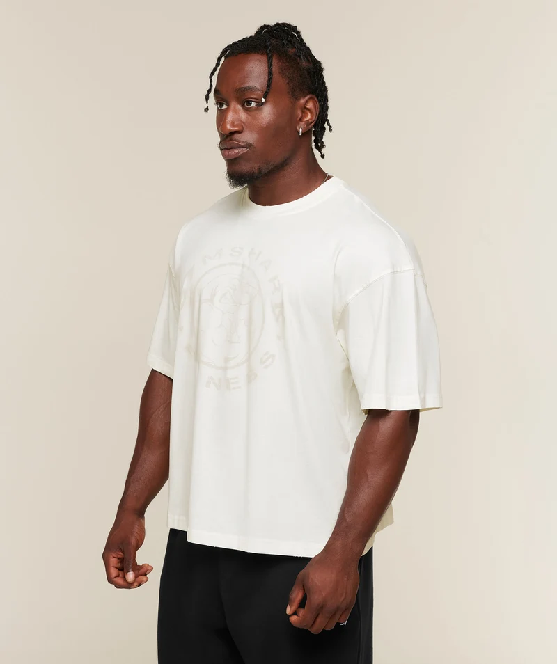 Gymshark Vintage Legacy T-Shirt - Soft White/Wash