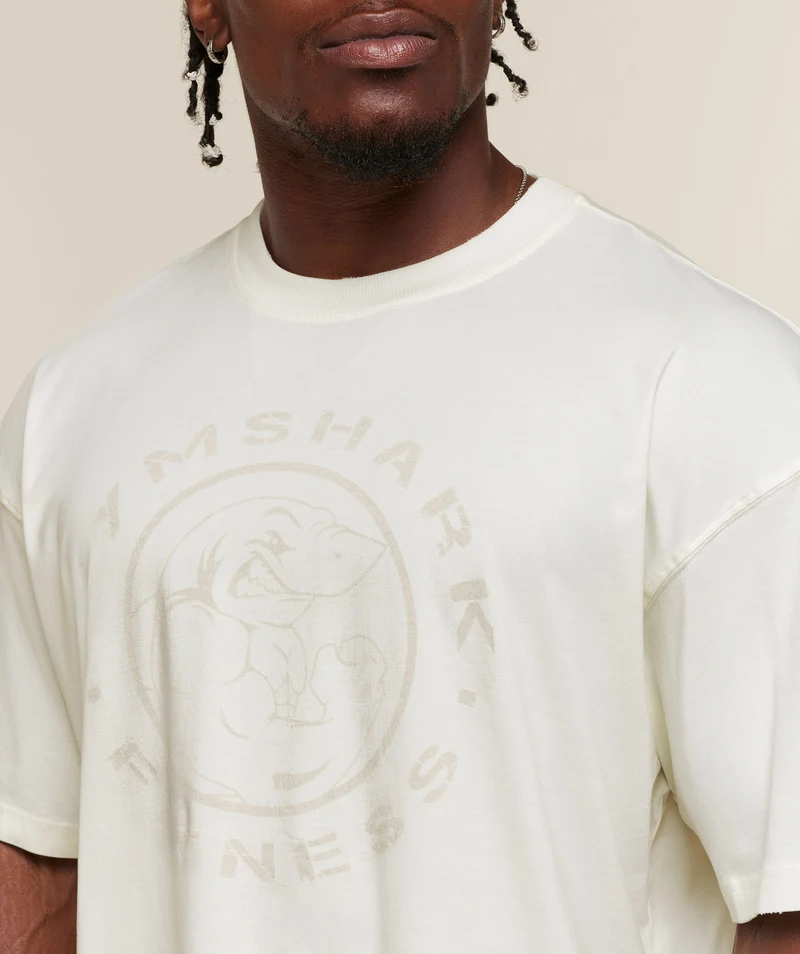 Gymshark Vintage Legacy T-Shirt - Soft White/Wash
