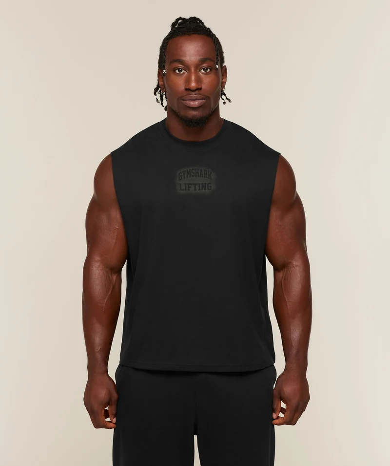 Gymshark Faded Lifting Graphic Sleeveless Top - Black