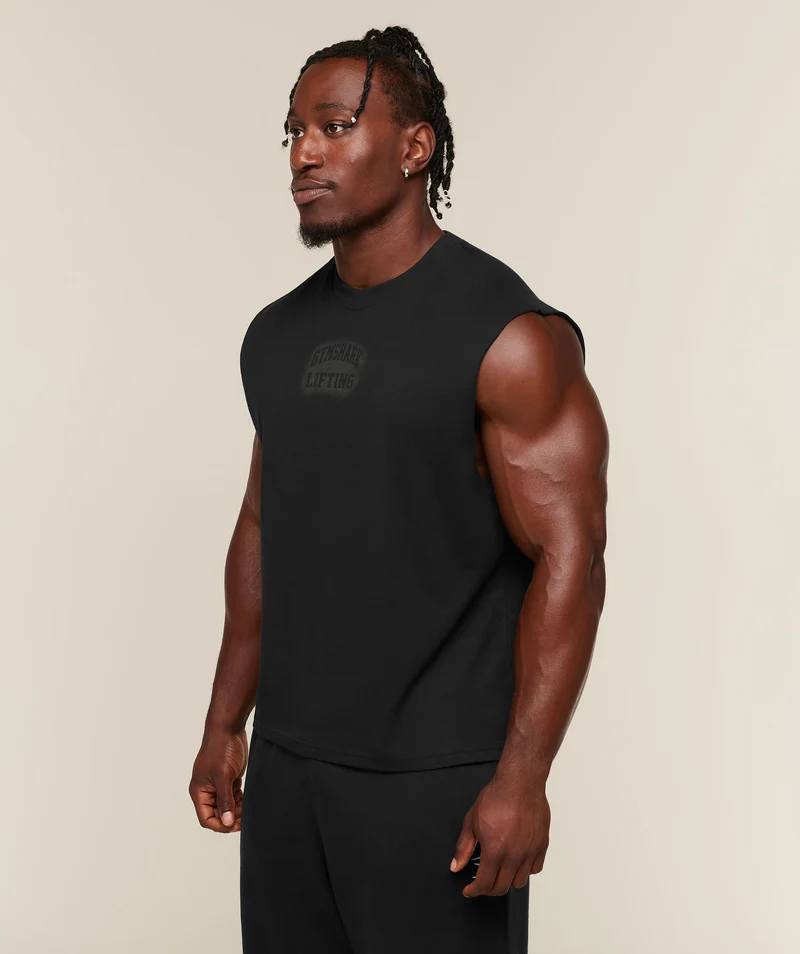 Gymshark Faded Lifting Graphic Sleeveless Top - Black