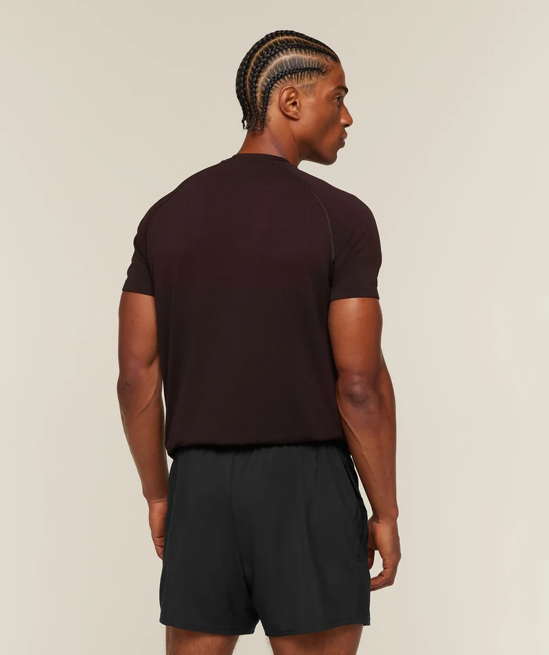 Gymshark Vital Seamless T-Shirt - Black/Cherry Purple