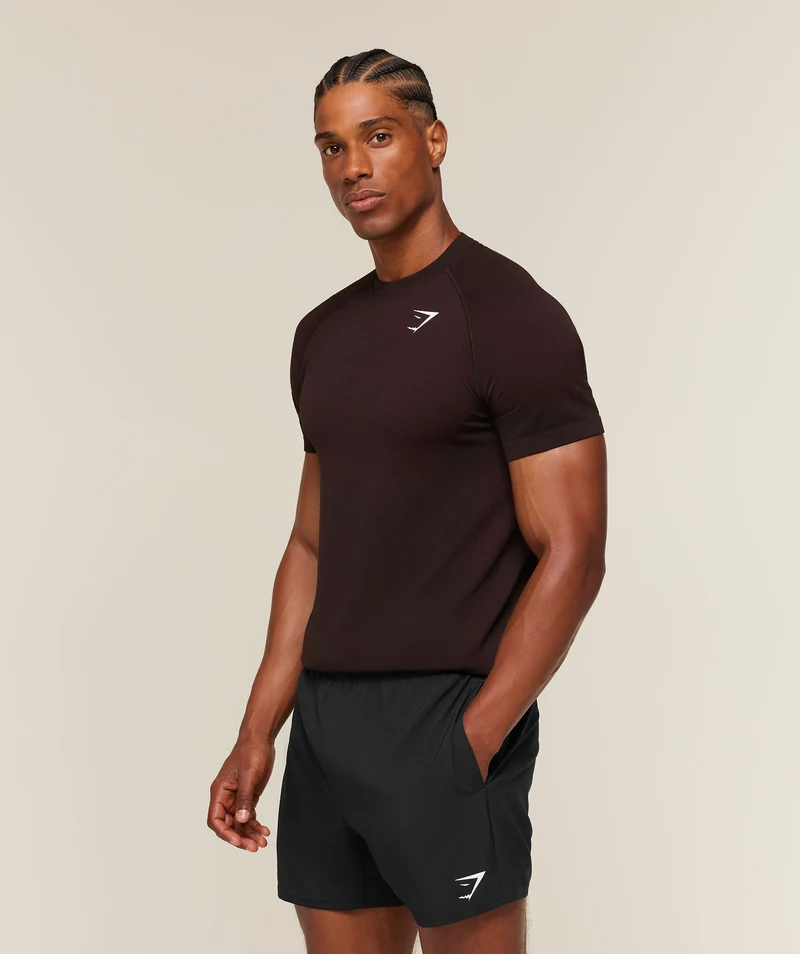 Gymshark Vital Seamless T-Shirt - Black/Cherry Purple