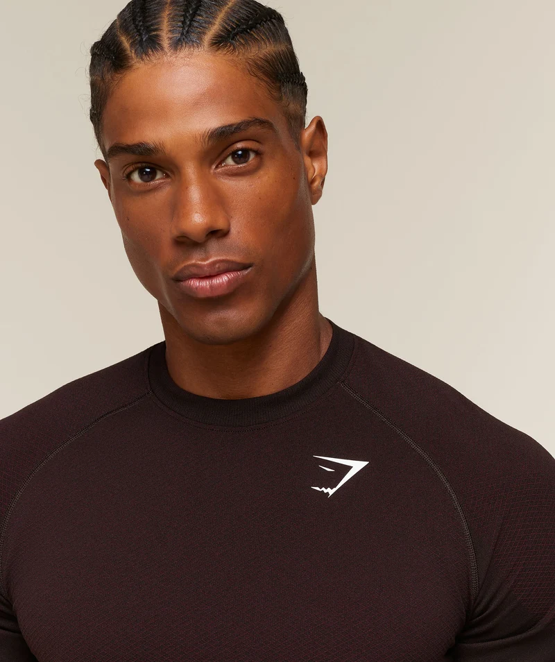 Gymshark Vital Seamless T-Shirt - Black/Cherry Purple