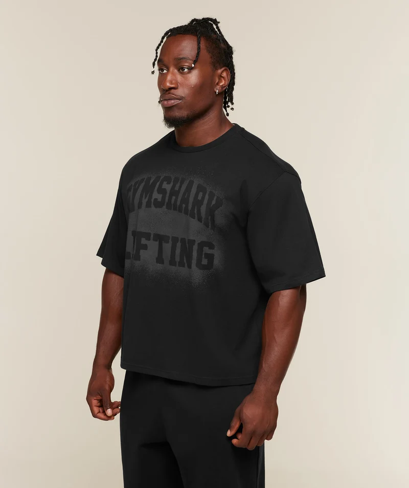 Gymshark Faded Lifting Graphic T-Shirt - Black
