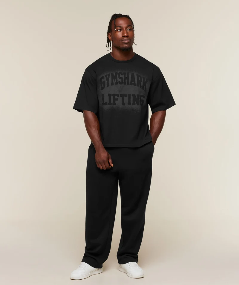 Gymshark Faded Lifting Graphic T-Shirt - Black