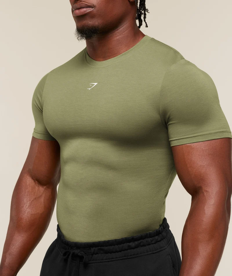 Gymshark Super Soft Muscle Tee - Grounded Green