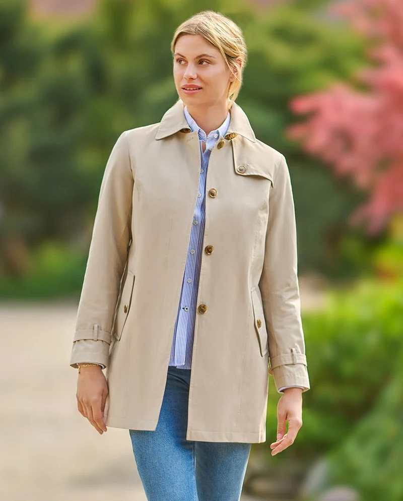 Einreihiger Damen Trenchcoat "Clarissa" in beige