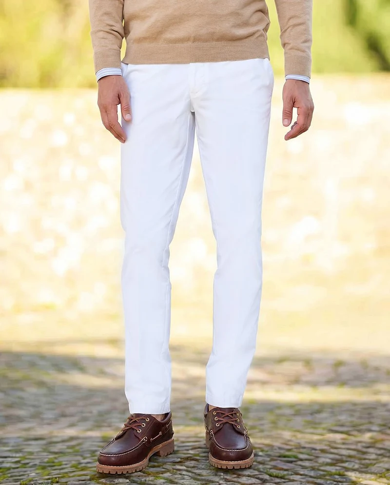 Feine Herren Chino "Mr. Jones" in white