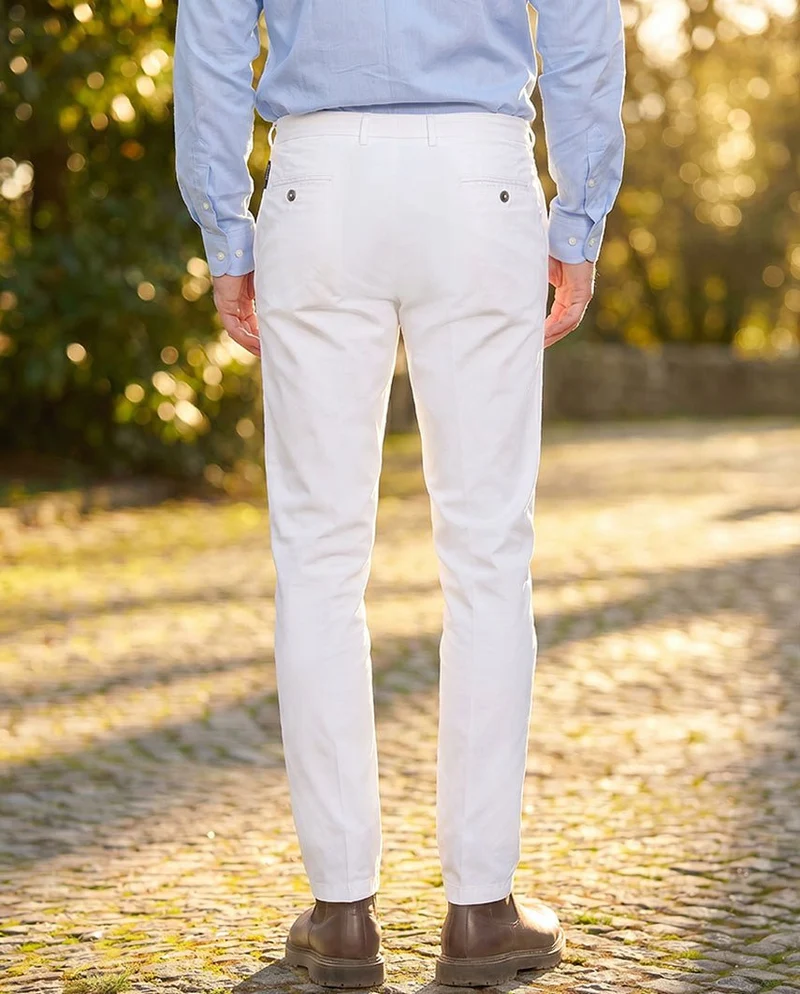 Feine Herren Chino "Mr. Jones" in white