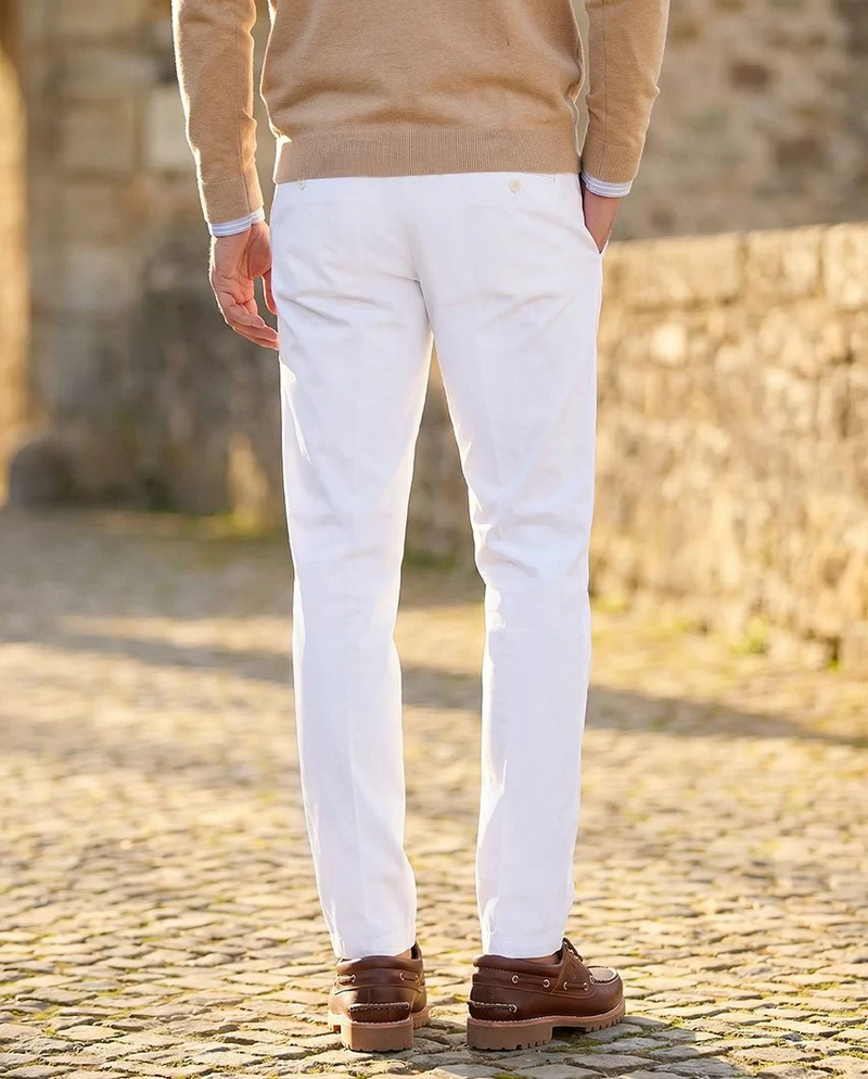 Feine Herren Chino "Mr. Jones" in white