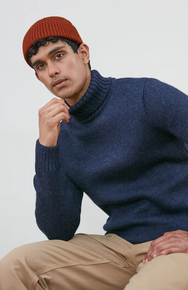 Der taillierte Submariner – Rollkragenpullover aus Merinowolle