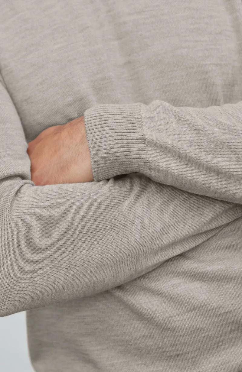 Langarm-Poloshirt aus extrafeiner Merinowolle für Herren