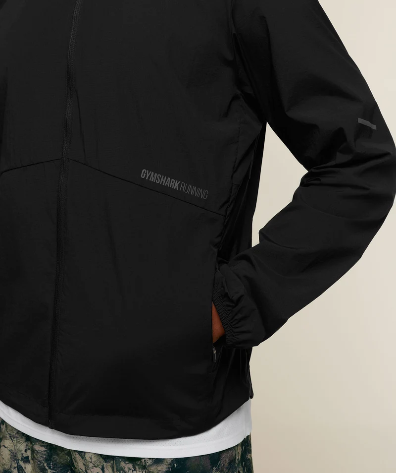 Gymshark Running Windbreaker - Black