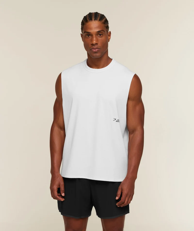 Gymshark Hybrid Race Tank - White