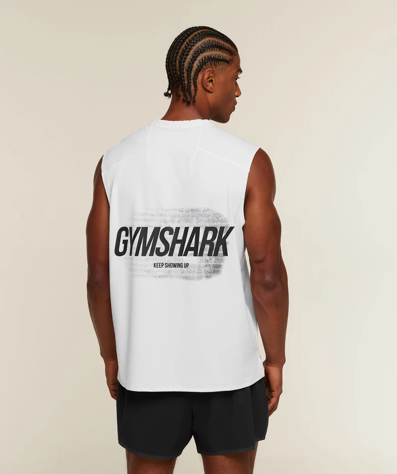 Gymshark Hybrid Race Tank - White