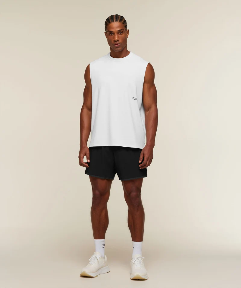 Gymshark Hybrid Race Tank - White