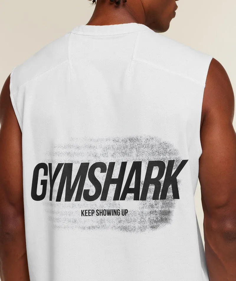Gymshark Hybrid Race Tank - White