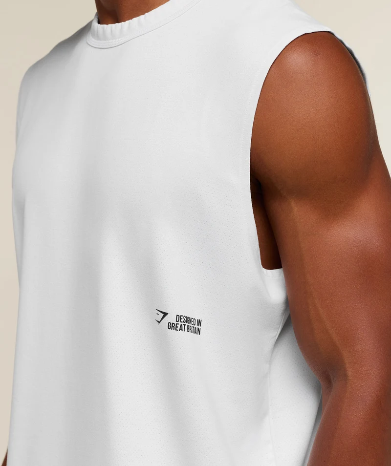 Gymshark Hybrid Race Tank - White