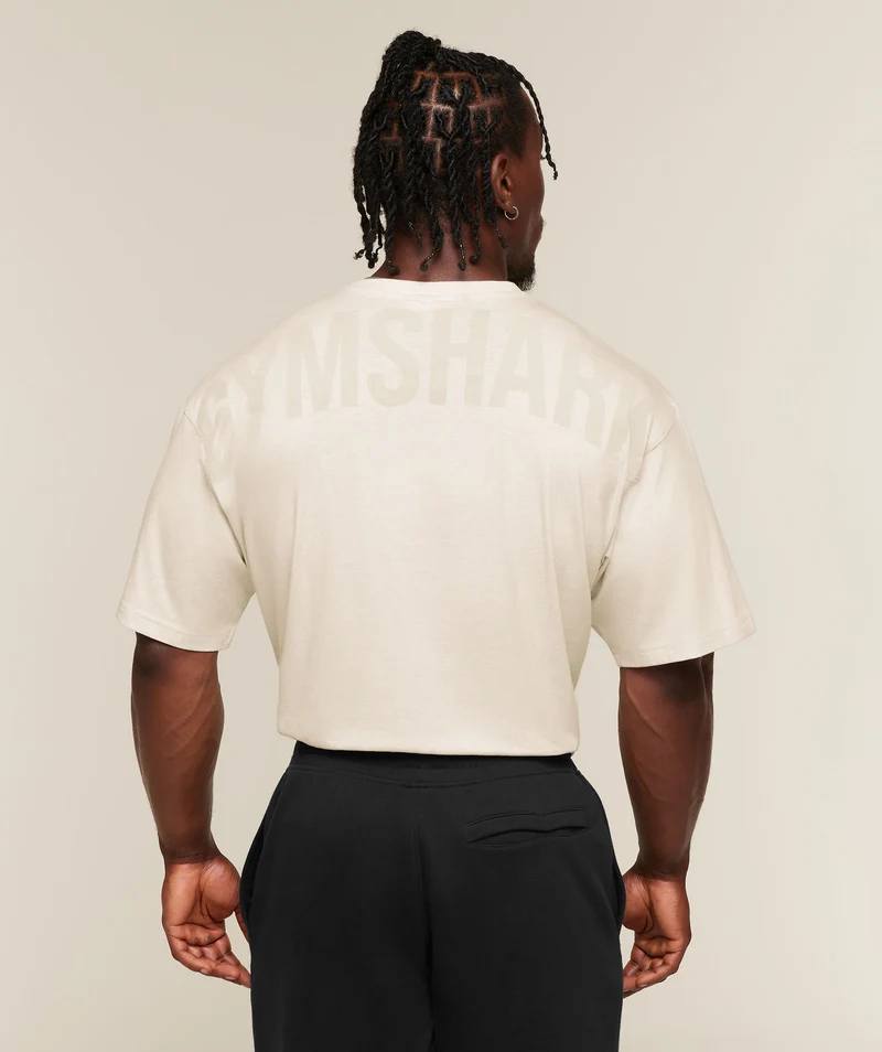 Gymshark Power T-Shirt - Bros Chalk Marl