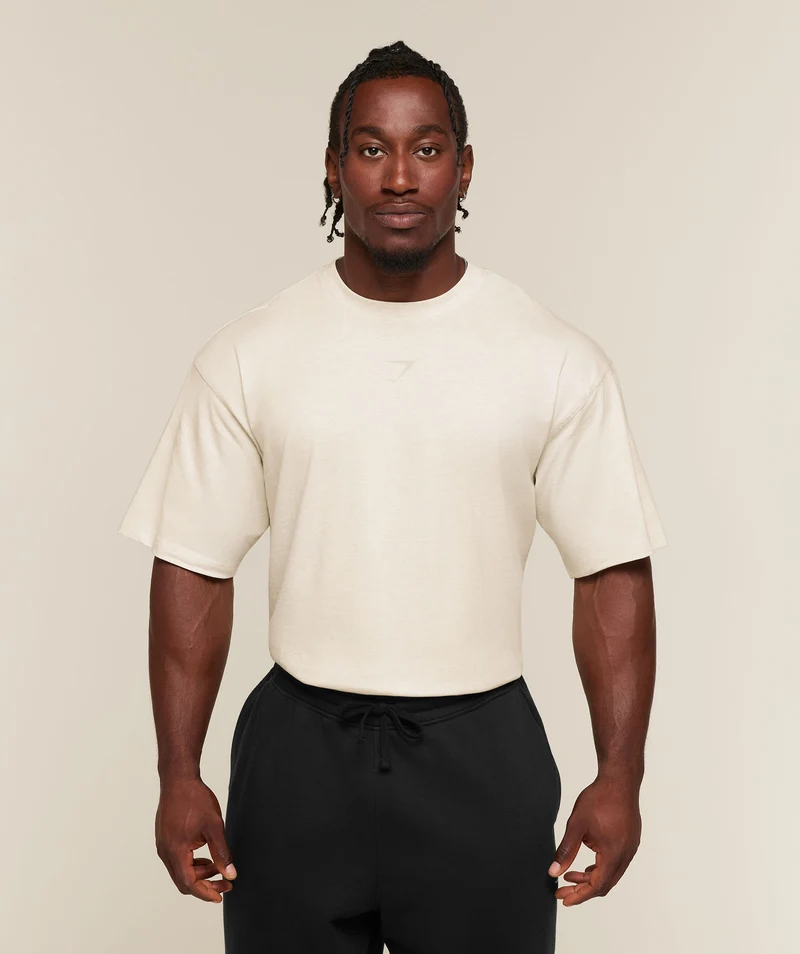 Gymshark Power T-Shirt - Bros Chalk Marl