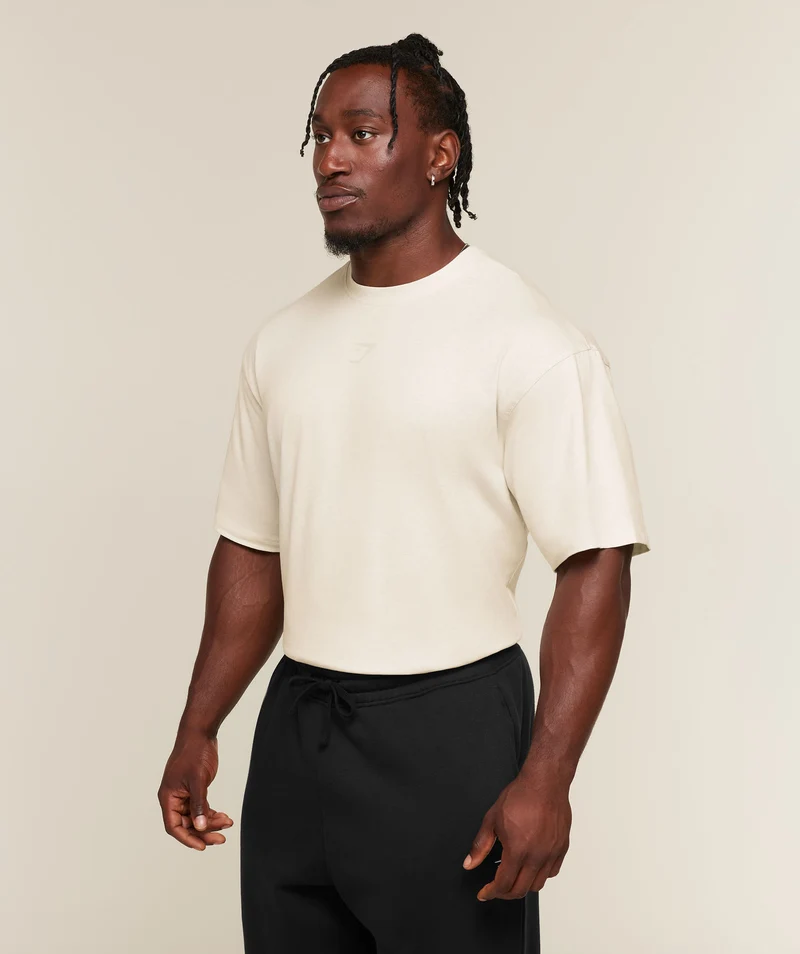 Gymshark Power T-Shirt - Bros Chalk Marl