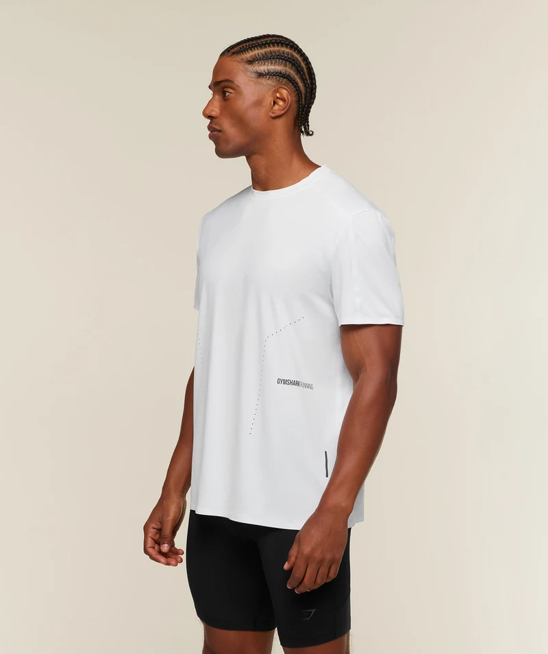 Gymshark Running Elite T-Shirt - White