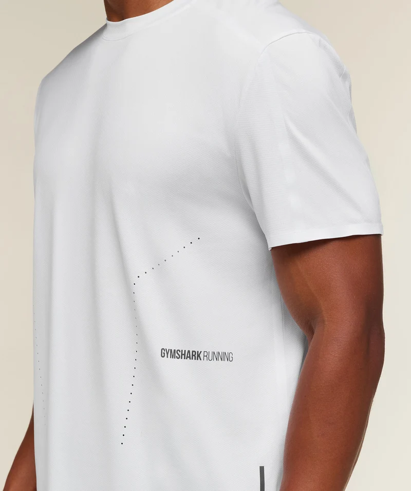 Gymshark Running Elite T-Shirt - White