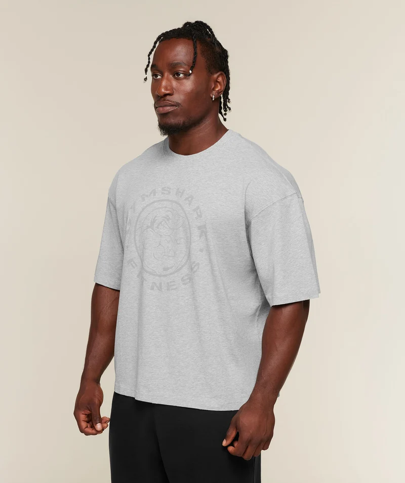 Gymshark Vintage Legacy T-Shirt - Soft Grey Marl
