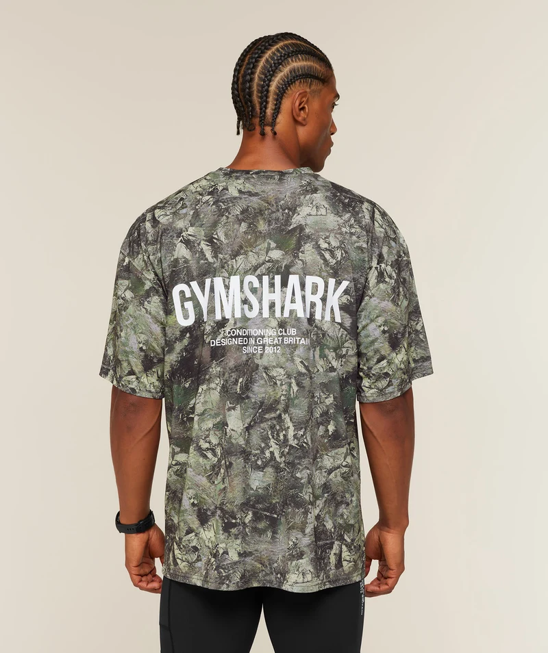 Gymshark Conditioning Club Washed T-Shirt - Chalk Beige/White/Wash