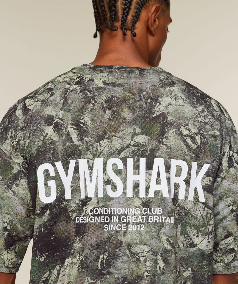 Gymshark Conditioning Club Washed T-Shirt - Chalk Beige/White/Wash
