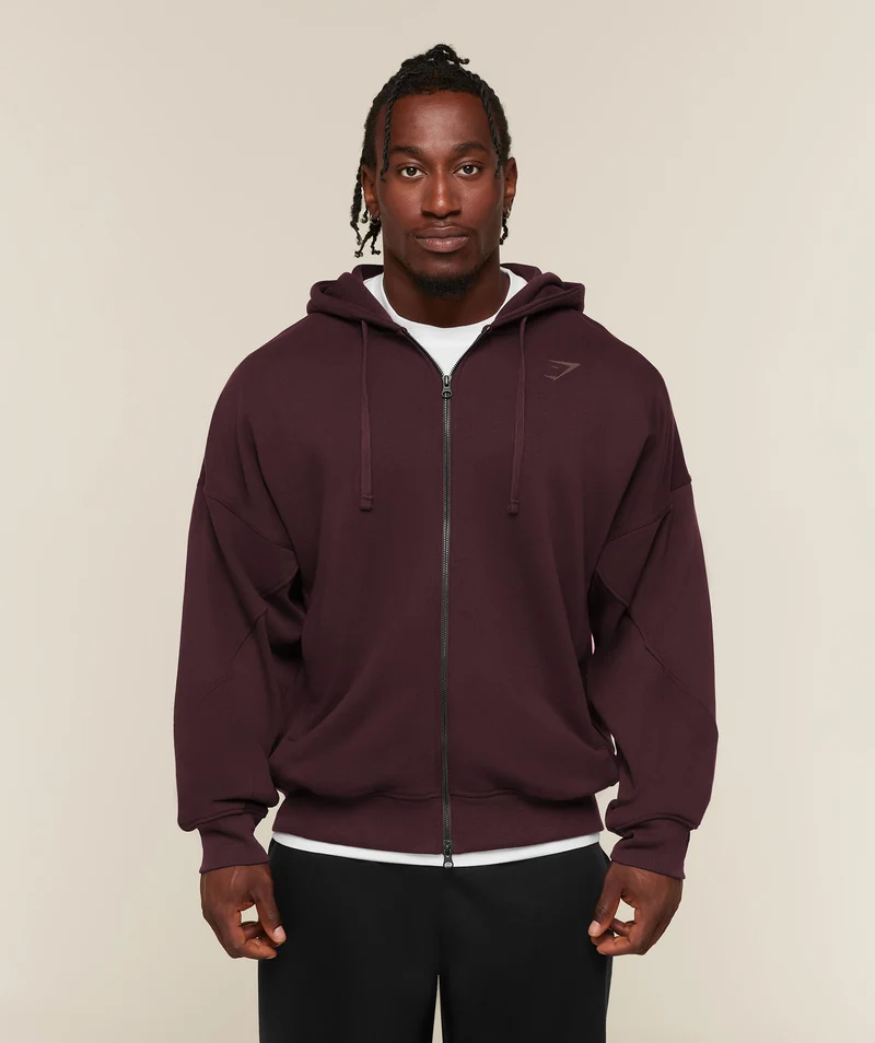 Gymshark Power Zip Up Hoodie - Cherry Purple