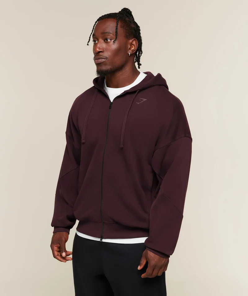 Gymshark Power Zip Up Hoodie - Cherry Purple