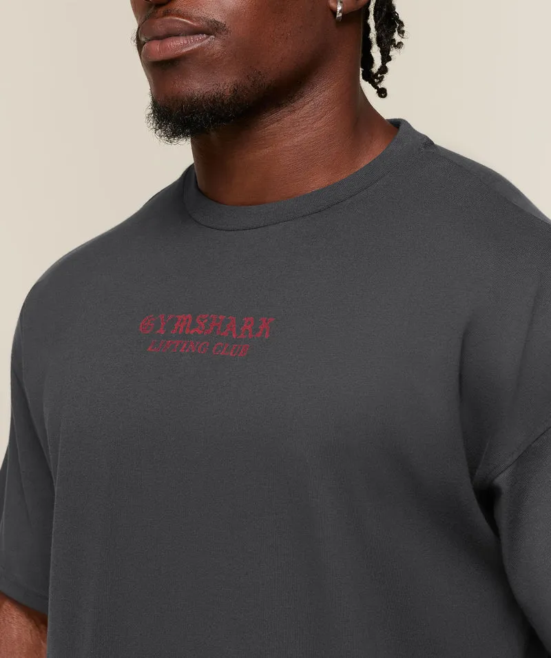 Gymshark Lifting Statue Graphic T-Shirt - Onyx Grey