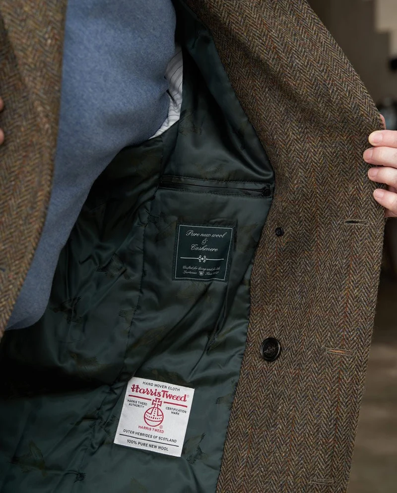 Herren Cabanjacke "Seaberg" aus Harris Tweed – Evergreen