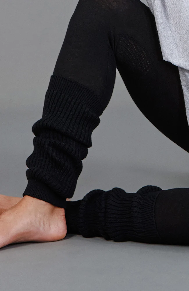 Gerippter Beinwärmer aus Merino Activewear für Damen