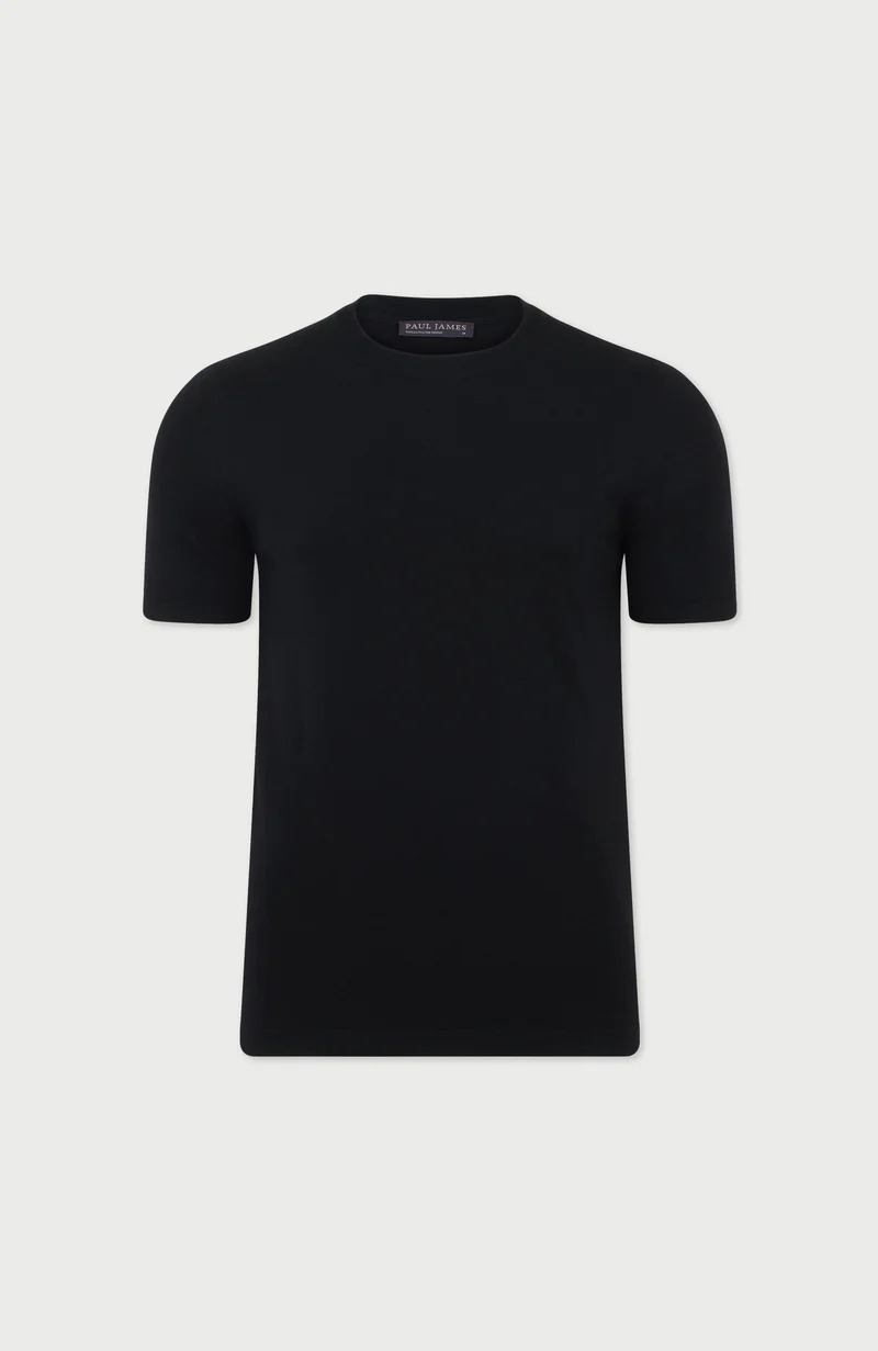 Mens Superfine Merino Wool Knitted T-Shirt