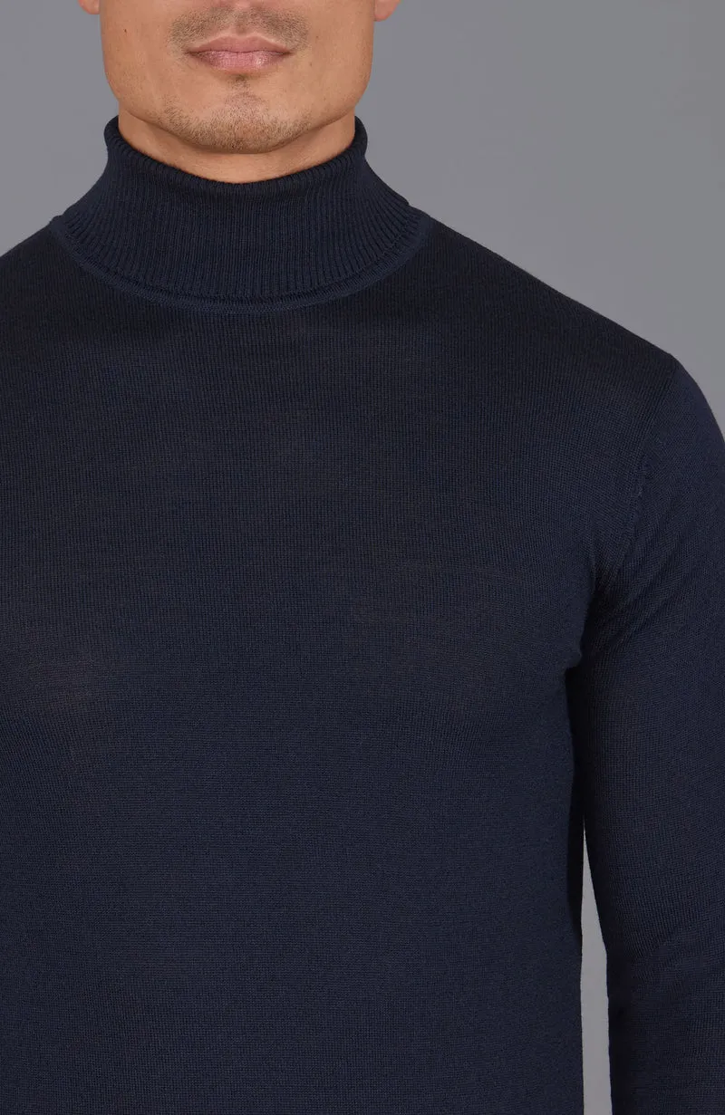 Rollkragenpullover aus extrafeiner Merinowolle für Herren