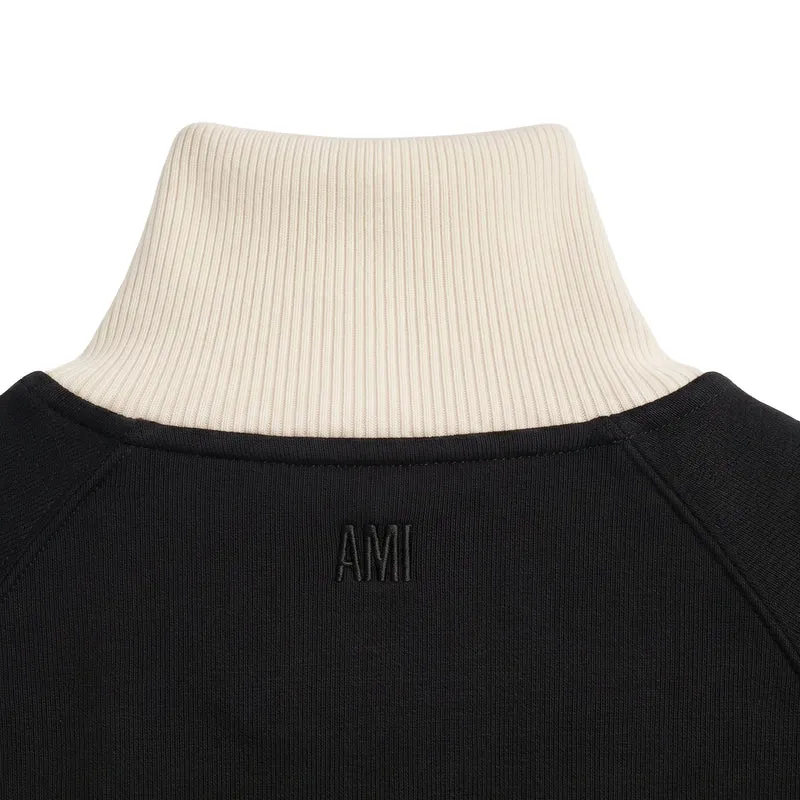 AMI Paris Ami De Coeur Bicolor Zipped Sweatshirt