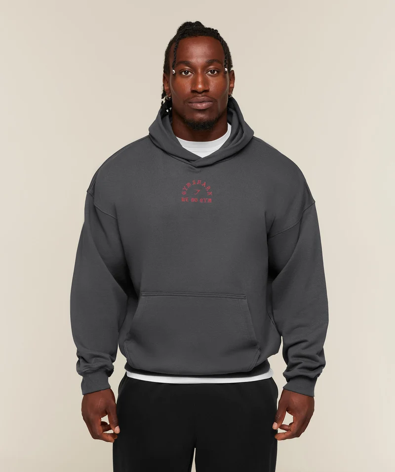 Gymshark Lifting Statue Graphic Hoodie - Onyx Grey