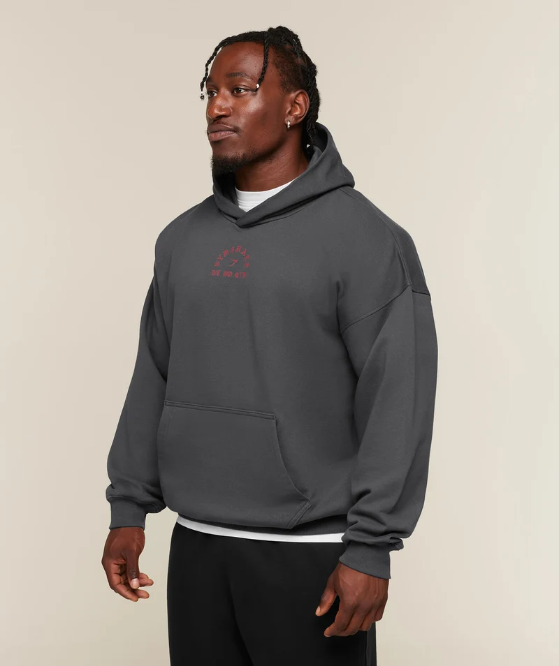 Gymshark Lifting Statue Graphic Hoodie - Onyx Grey