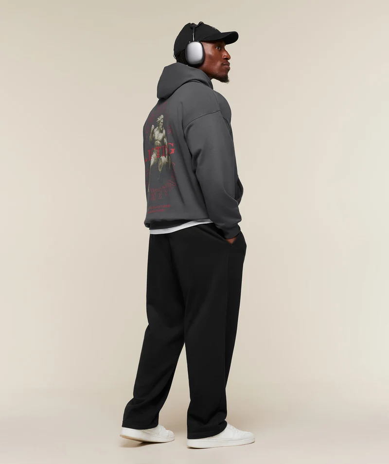 Gymshark Lifting Statue Graphic Hoodie - Onyx Grey