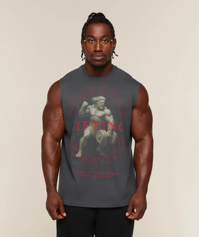 Gymshark Lifting Statue Graphic Tank - Onyx Grey